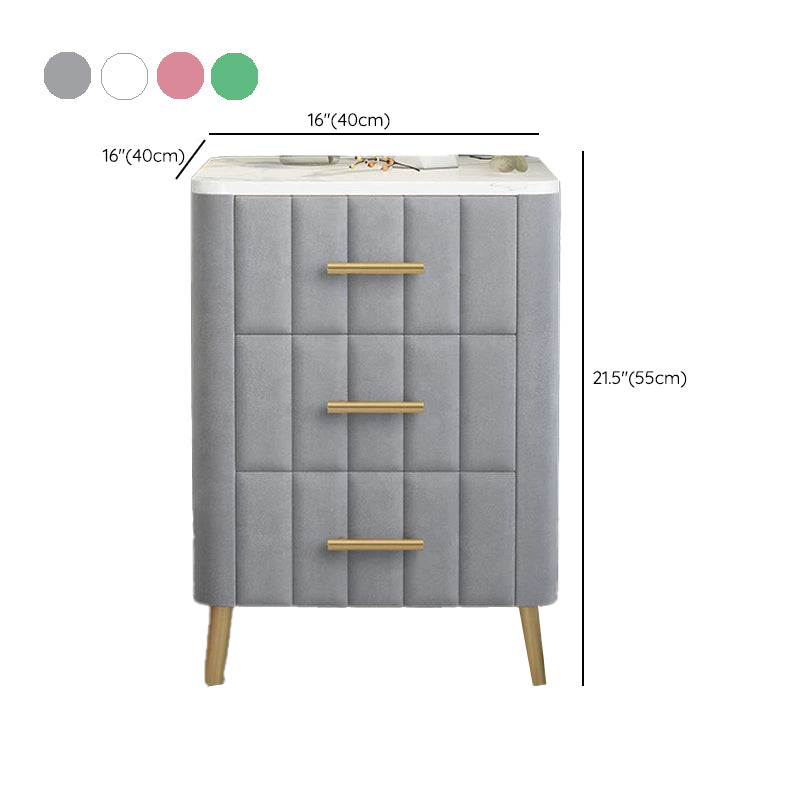 ベッドルーム用のコンテンポラリーナイトテーブルフェイクマーブルベッドナイトスタンド