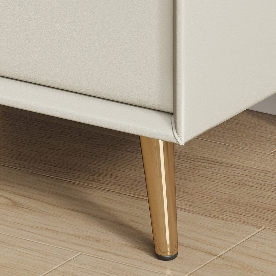 Table table de chevet de table en pierre moderne avec 2 tiroirs