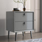Contemporary Bed Nightstand Solid Wood Night Table with Drawers