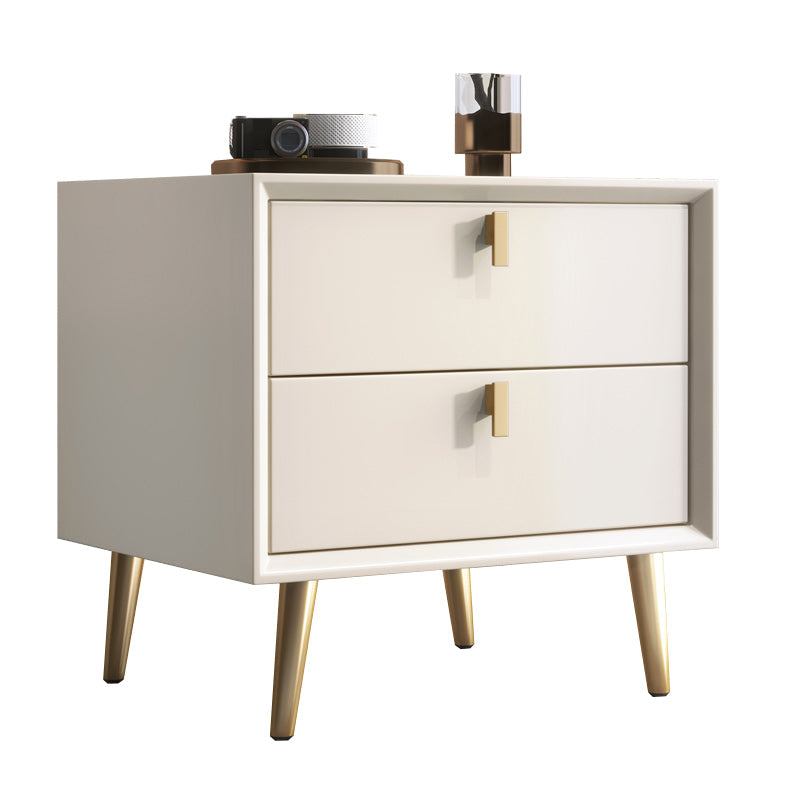 Table de nuit contemporaine en bois massif lit de nuit avec tiroirs