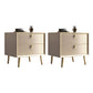Contemporary Night Table Solid Wood Bed Nightstand with Drawers