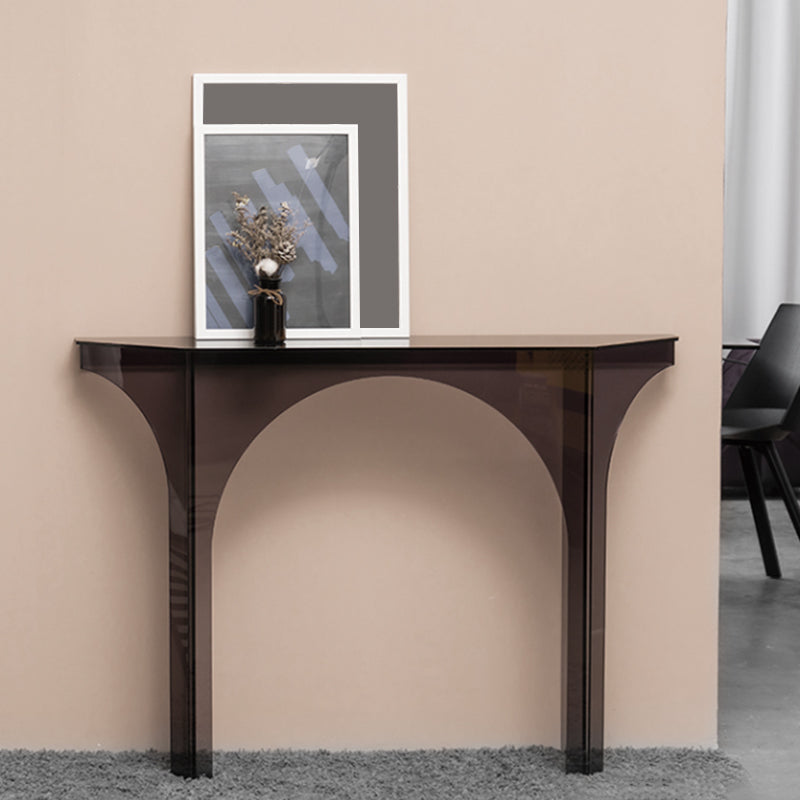 Free From Shape Contemporary Console Table Black Acrylic Console Sofa Table 47.2"L x 11"W x 33.5"H Clearhalo 'Console Tables' 'console_tables' 'Entry & Mudroom Furniture' 'furn' 'furn_console_tables' 'Furniture' 7647486