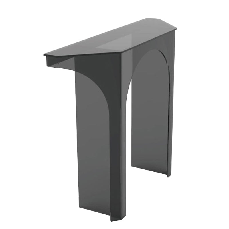 Free From Shape Contemporary Console Table Black Acrylic Console Sofa Table 39.5"L x 11"W x 33.5"H Clearhalo 'Console Tables' 'console_tables' 'Entry & Mudroom Furniture' 'furn' 'furn_console_tables' 'Furniture' 7647490
