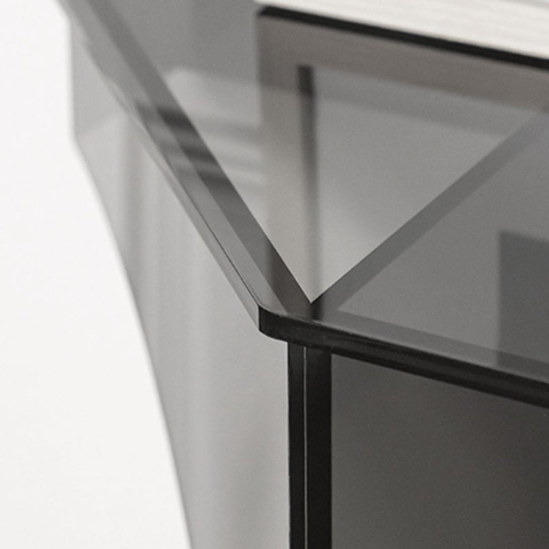 Free From Shape Contemporary Console Table Black Acrylic Console Sofa Table Clearhalo 'Console Tables' 'console_tables' 'Entry & Mudroom Furniture' 'furn' 'furn_console_tables' 'Furniture' 7647492
