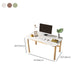 Bureau de bureau en bois de style contemporain Desk de forme de forme irrégulière en rose / vert / blanc