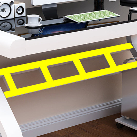 Bureau d'ordinateur d'ordinateur à domicile en verre