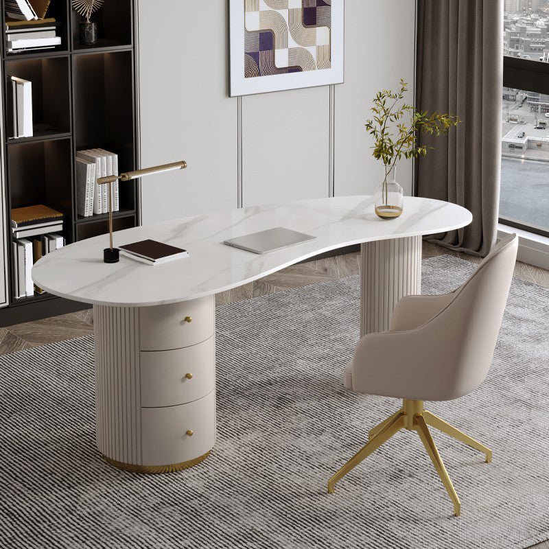 Bureau d'écriture en pierre de style glamour Bureau en bois d'ingénierie pour la maison