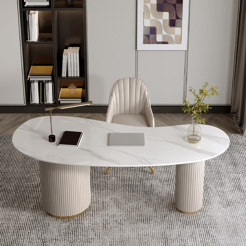 Bureau d'écriture en pierre de style glamour Bureau en bois d'ingénierie pour la maison