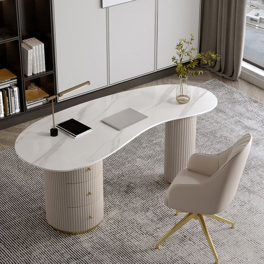 Bureau d'écriture en pierre de style glamour Bureau en bois d'ingénierie pour la maison