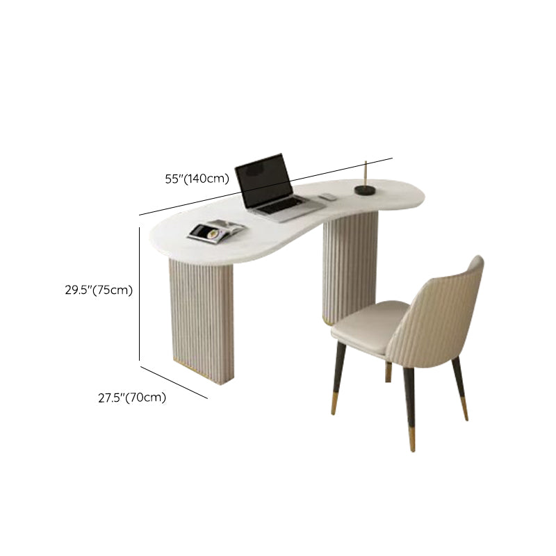 Bureau d'écriture en pierre de style glamour Bureau en bois d'ingénierie pour la maison