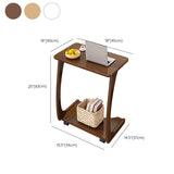 Modern Rectangular Office Desk Wood Writing Desk with Caster Wheels