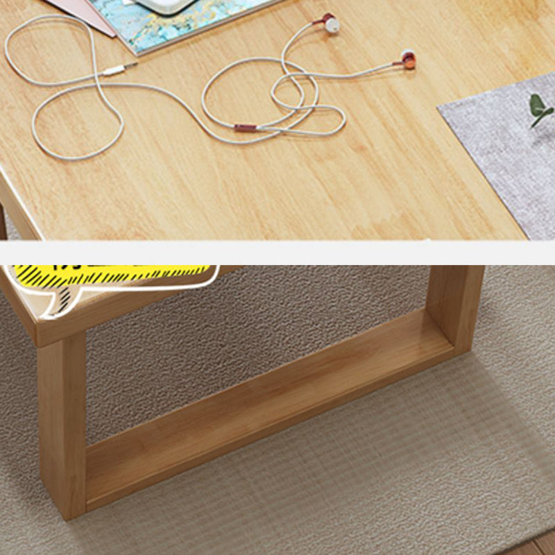 Bureau de salon en bois de caoutchouc bureau de base de traîneau, 29,5 pouces de haut