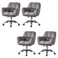 Armless Office Chair Distressing Ergonomic Desk Chair with Wheels for Room