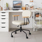 Modernism Fixed Arms Office Chair Desk Chair with Wheels for Home Grey 1 Piece Clearhalo 'furn' 'furn_office_chair' 'Furniture' 'Office Chairs' 'Office Furniture' 'office_chair' 7647951