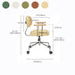 Modernism Fixed Arms Office Chair Desk Chair with Wheels for Home Clearhalo 'furn' 'furn_office_chair' 'Furniture' 'Office Chairs' 'Office Furniture' 'office_chair' 7647961