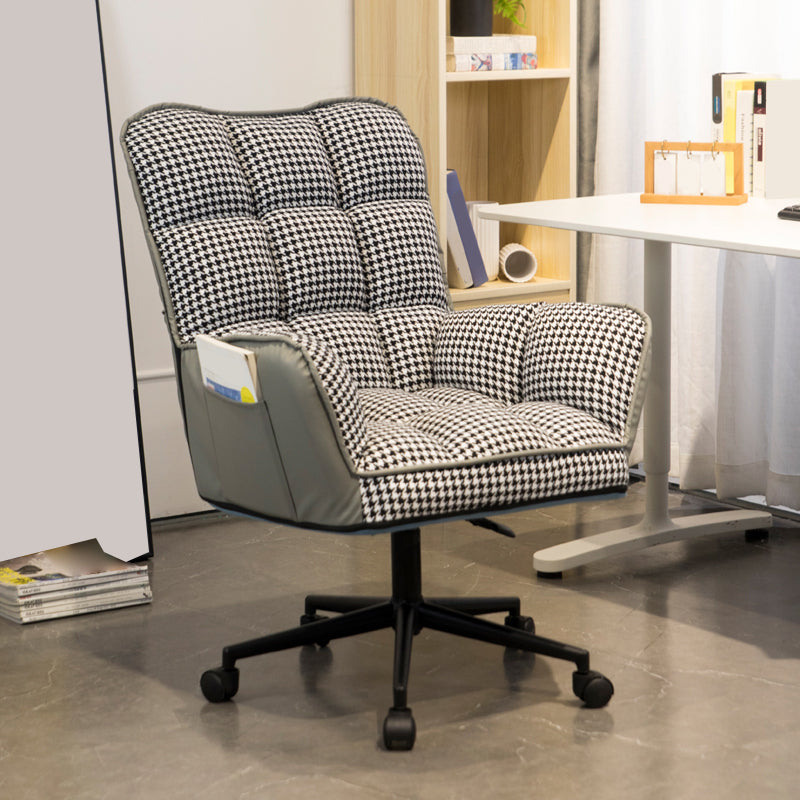 Modern No Distressing Office Chair Armless Ergonomic Chair with Wheels Grey 1 Piece Clearhalo 'furn' 'furn_office_chair' 'Furniture' 'Office Chairs' 'Office Furniture' 'office_chair' 7647963