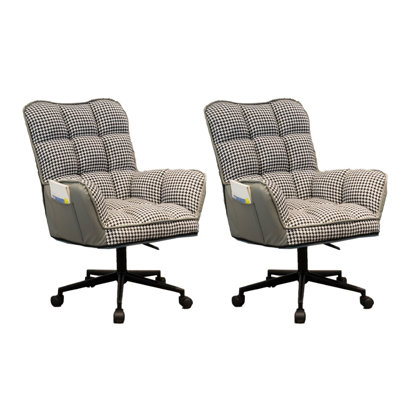 Modern No Distressing Office Chair Armless Ergonomic Chair with Wheels Grey 2 Piece Set Clearhalo 'furn' 'furn_office_chair' 'Furniture' 'Office Chairs' 'Office Furniture' 'office_chair' 7647964