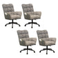 Modern No Distressing Office Chair Armless Ergonomic Chair with Wheels Grey 4 Piece Set Clearhalo 'furn' 'furn_office_chair' 'Furniture' 'Office Chairs' 'Office Furniture' 'office_chair' 7647966