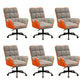 Modern No Distressing Office Chair Armless Ergonomic Chair with Wheels Orange 6 Piece Set Clearhalo 'furn' 'furn_office_chair' 'Furniture' 'Office Chairs' 'Office Furniture' 'office_chair' 7647990