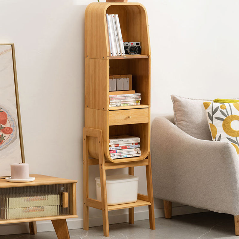 Libreria chiusa in bambù contemporaneo verticale con cassetto