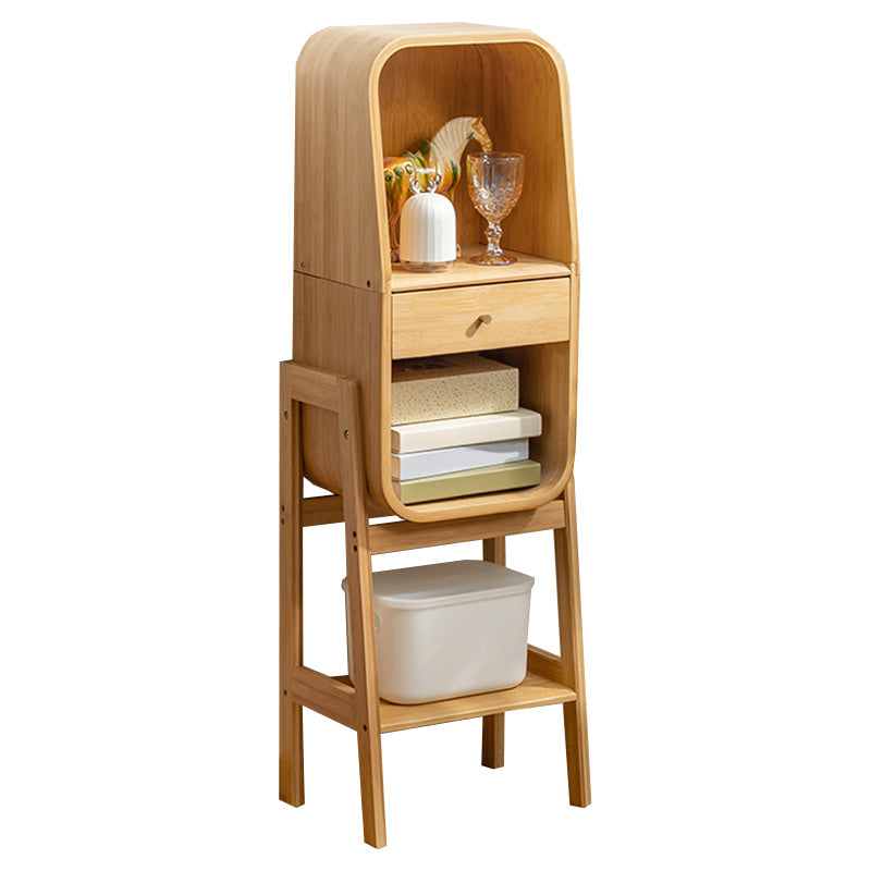 Libreria chiusa in bambù contemporaneo verticale con cassetto