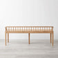 Modern Backrest Seating Bench Solid Wood Rectangle Bench for Entryway