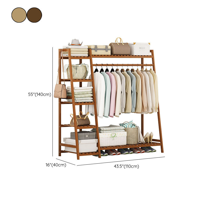 Modern Coat Rack Solid Wood Double Hooks Clothes Hanger with Storage Shelving Clearhalo 'Entry & Mudroom Furniture' 'furn' 'furn_hall_tree_coat_racks' 'Furniture' 'Hall Trees & Coat Racks' 'hall_tree_coat_racks' 7648263