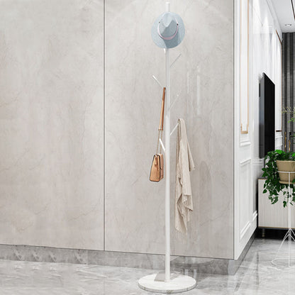 フック付きのフリースタンディングコートラック工業スタイルのメタルコートハンガー