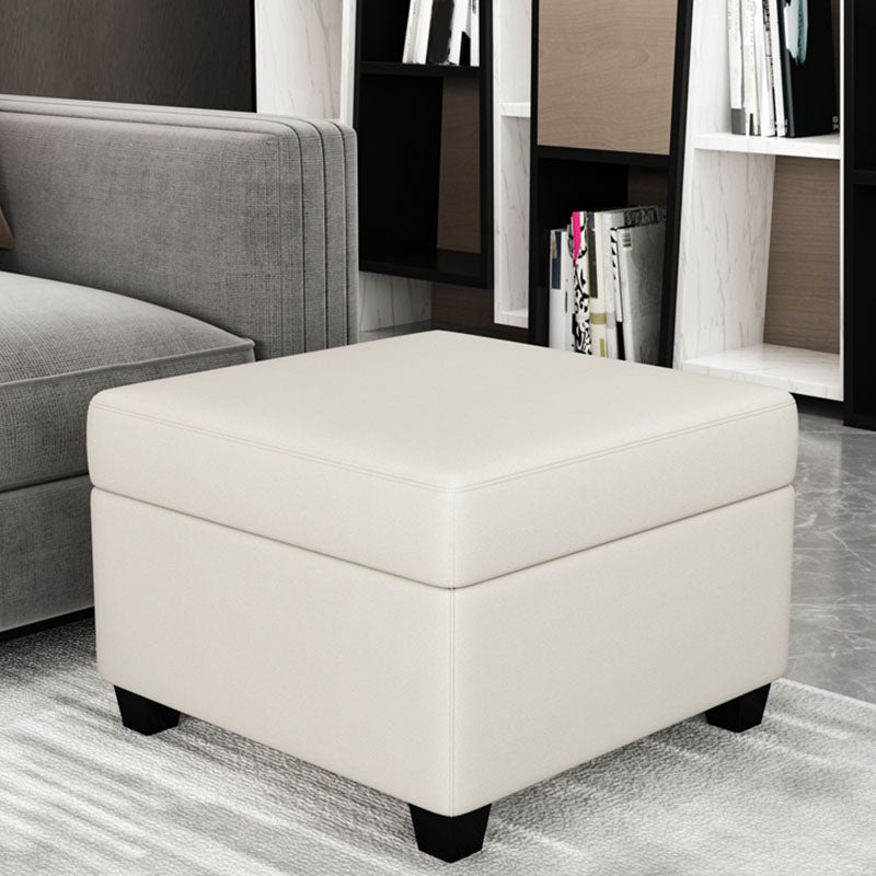 Contemporary Storage Ottomans Square Leather Storage Ottomans with Legs Clearhalo 'furn' 'furn_ottomans_poufs' 'Furniture' 'Living Room Furniture' 'Ottomans & Poufs' 'ottomans_poufs' 7648282