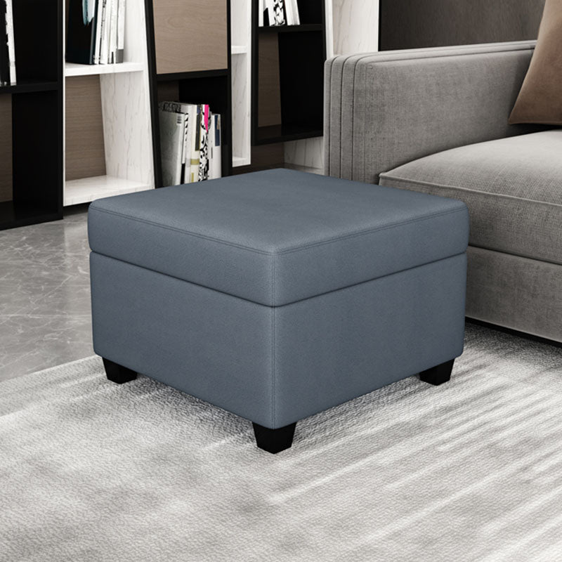 Contemporary Storage Ottomans Square Leather Storage Ottomans with Legs Airy Blue 1 Piece Clearhalo 'furn' 'furn_ottomans_poufs' 'Furniture' 'Living Room Furniture' 'Ottomans & Poufs' 'ottomans_poufs' 7648284