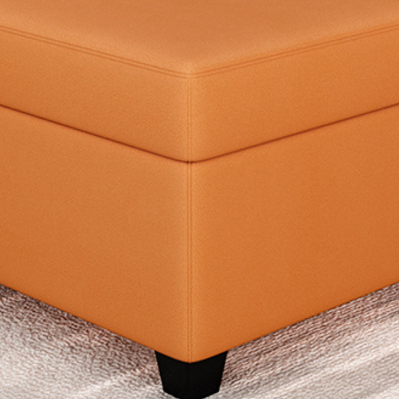 Contemporary Storage Ottomans Square Leather Storage Ottomans with Legs Clearhalo 'furn' 'furn_ottomans_poufs' 'Furniture' 'Living Room Furniture' 'Ottomans & Poufs' 'ottomans_poufs' 7648294