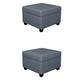 Contemporary Storage Ottomans Square Leather Storage Ottomans with Legs Airy Blue 2 Piece Set Clearhalo 'furn' 'furn_ottomans_poufs' 'Furniture' 'Living Room Furniture' 'Ottomans & Poufs' 'ottomans_poufs' 7648298