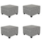 Contemporary Storage Ottomans Square Leather Storage Ottomans with Legs Black 4 Piece Set Clearhalo 'furn' 'furn_ottomans_poufs' 'Furniture' 'Living Room Furniture' 'Ottomans & Poufs' 'ottomans_poufs' 7648305