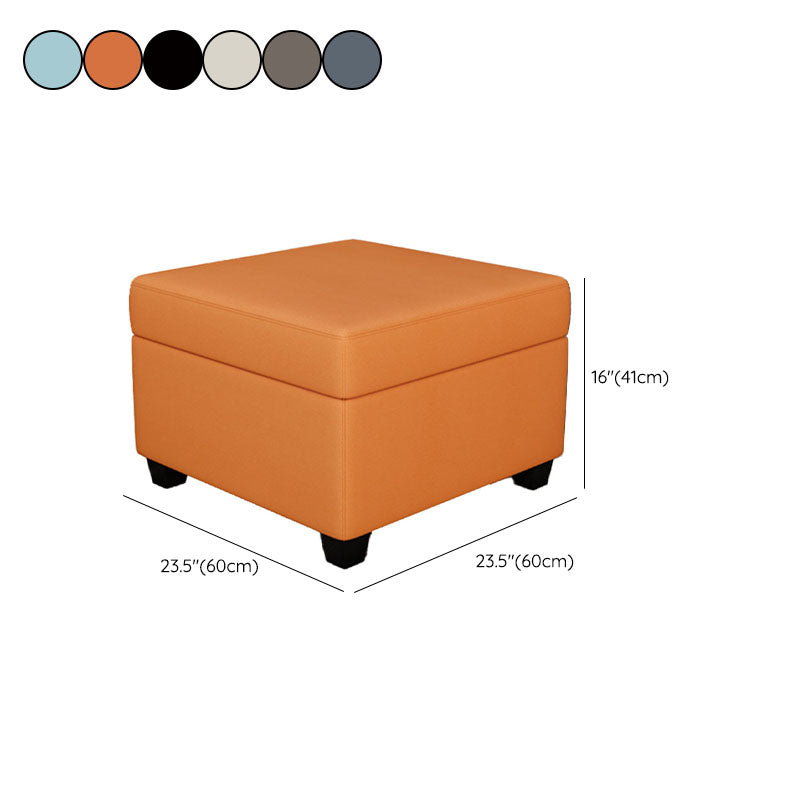 Contemporary Storage Ottomans Square Leather Storage Ottomans with Legs Clearhalo 'furn' 'furn_ottomans_poufs' 'Furniture' 'Living Room Furniture' 'Ottomans & Poufs' 'ottomans_poufs' 7648310