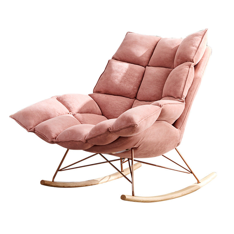 Chaise à bascule intérieure de style glam mère canapé d'alimentation chaise à bascule avec ottoman