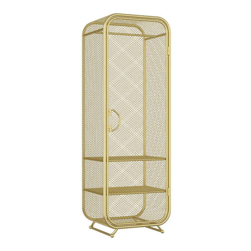 Bedroom Metal Wardrobe Cabinet Industrial Storage Cabinet with Garment Rod