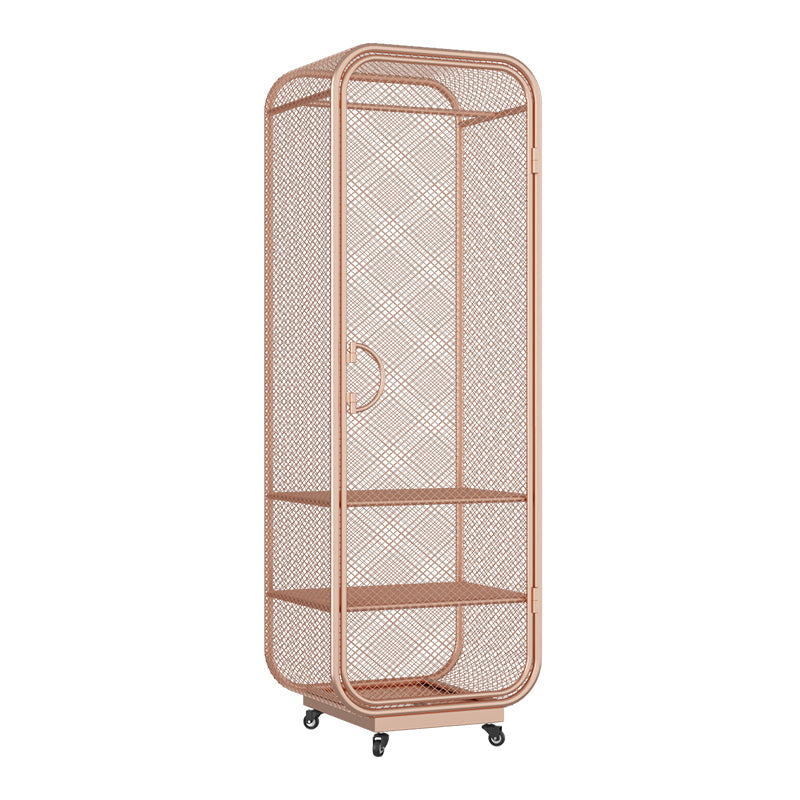 Bedroom Metal Wardrobe Cabinet Industrial Storage Cabinet with Garment Rod