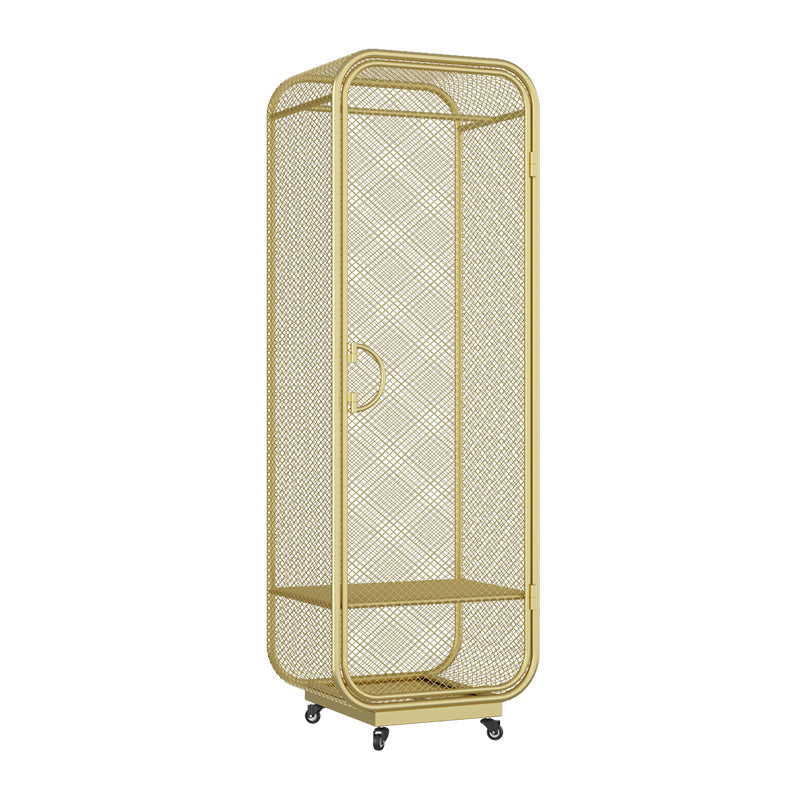 Bedroom Metal Wardrobe Cabinet Industrial Storage Cabinet with Garment Rod