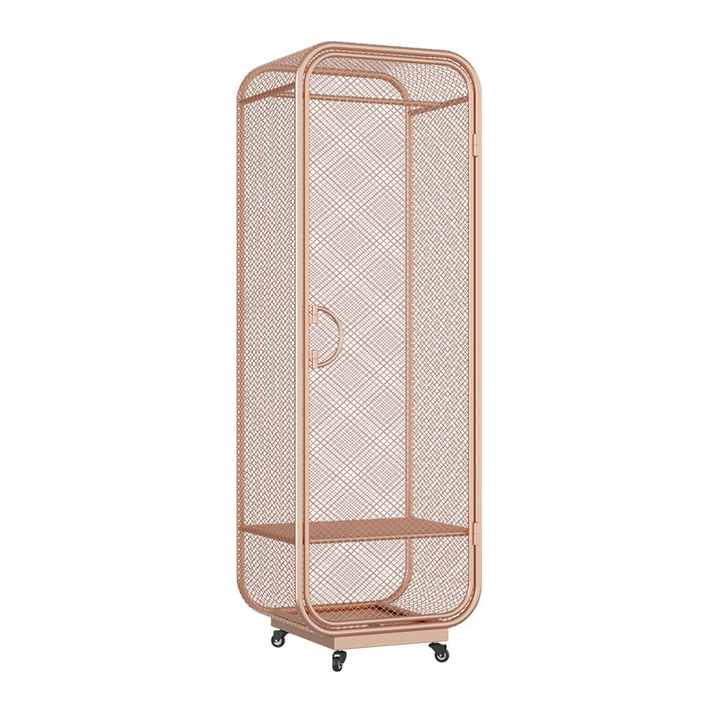 Bedroom Metal Wardrobe Cabinet Industrial Storage Cabinet with Garment Rod