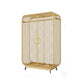 Metal Storage Cabinet Industrial Wardrobe Armoire with Garment Rod 37.4"L x 17.7"W x 55.1"H Gold Shelf Not Included Clearhalo 'Armoires & Wardrobes' 'armoires_wardrobes' 'Bedroom Furniture' 'furn' 'furn_armoires_wardrobes' 'Furniture' 7648522