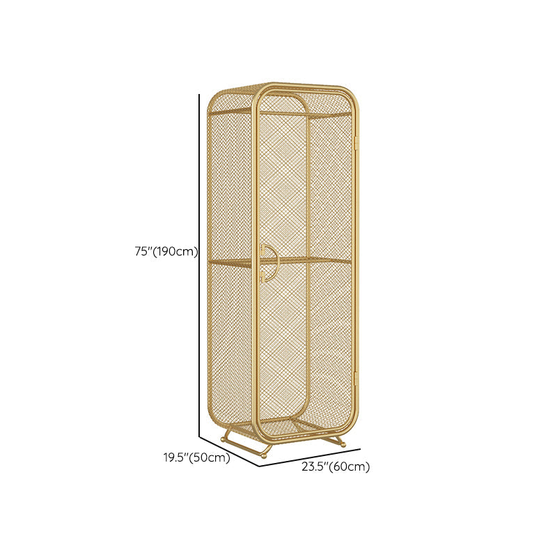 Metal Storage Cabinet Industrial Wardrobe Armoire with Garment Rod Clearhalo 'Armoires & Wardrobes' 'armoires_wardrobes' 'Bedroom Furniture' 'furn' 'furn_armoires_wardrobes' 'Furniture' 7648530