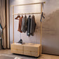 Contemporary Movable Wardrobe Wooden Bedroom Armoire with Drawers Clearhalo 'Armoires & Wardrobes' 'armoires_wardrobes' 'Bedroom Furniture' 'furn' 'furn_armoires_wardrobes' 'Furniture' 7648550
