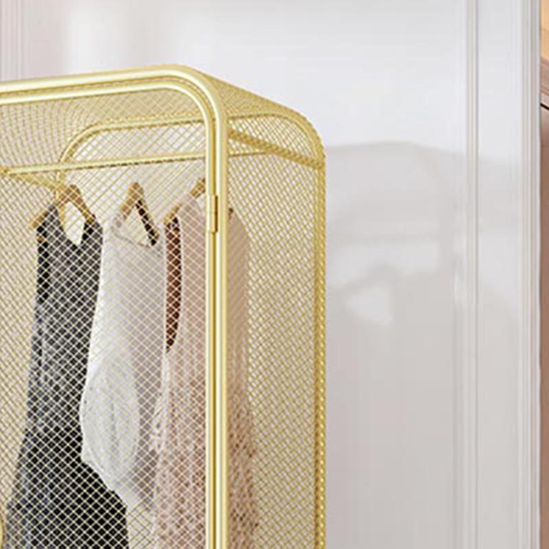 Metal Wardrobe Industrial Style Bedroom Rectangular Wardrobe Closet