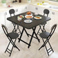Modern Folding Dining Table Square Wood Top with Metal Legs for Home