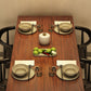 Industrial Style Rectangular Solid Wood Dining Table for Dining Room and Barbecue Shop