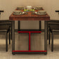 Industrial Style Rectangular Solid Wood Dining Table for Dining Room and Barbecue Shop