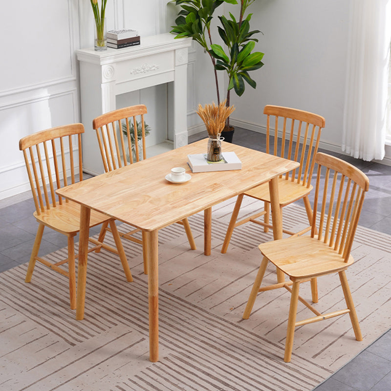 Contemporary Solid Wood Rectangular Dining Table for Dining Room