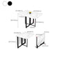 Modern Folding Dining Table Rectangle Wooden Top with Black Metal Base Clearhalo 'Dining Tables & Seating' 'Dining Tables' 'dining_table' 'furn' 'furn_dining_table' 'Furniture' 'Kitchen & Dining Furniture' 7649433