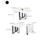 Modern Folding Dining Table Rectangle Wooden Top with Black Metal Base Clearhalo 'Dining Tables & Seating' 'Dining Tables' 'dining_table' 'furn' 'furn_dining_table' 'Furniture' 'Kitchen & Dining Furniture' 7649434