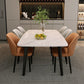 Rectangular Dining Room Table Stone Tabletop with Solid Wood Legs Clearhalo 'Dining Tables & Seating' 'Dining Tables' 'dining_table' 'furn' 'furn_dining_table' 'Furniture' 'Kitchen & Dining Furniture' 7649448